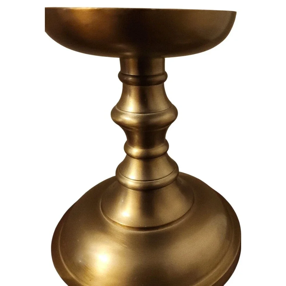 Pottery Barn Brass Pillar Candle Holder 6